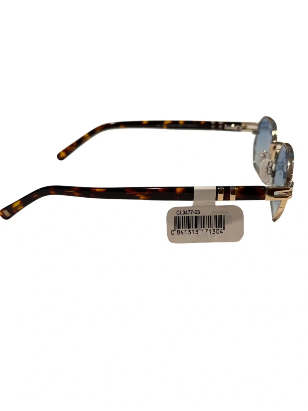 NEW Carolina Lemke Mar Blue Gradient Gold Frame Brown Demi Tortoise Sunglasses